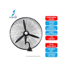 Vanti Sanayi Tipi Duvar Vantilatör 75cm 30inç - Kcf292-dv