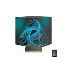 Luvivia Geometrik Dekoratif 3d Lamba - Masa Gece Lambası V8 Şeffaf