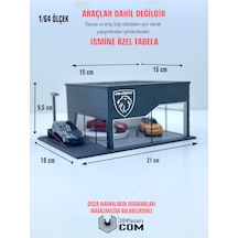 1/64 Ölçekli Peugeot Diorama Tasarımlı Araç Sergileme Garajı 3d Baskı