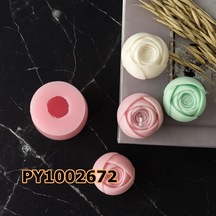 Py1002672 - Silikon Kalıp Mum Kalıbı Gül Mum