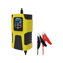 Jeemson 6v-12v 2a Otomobil Motosiklet Akıllı Şarj Cihazı, Otomatik 3 Aşamalı, Lcd Ekranlı, Çeşitli Güvenlik Korumalarıyla Sarı