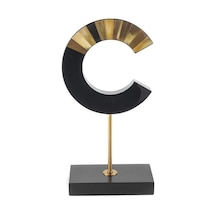 Siyah Gold Harf Obje 21x11x41 Cm