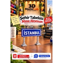 Minyatür Şehir Tabelası Dekorarif Masa Aksesuarı