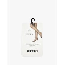 Koton Simli 20 Den Metalik İplik Detaylı Külotlu Çorap Altın 7wak81120aa