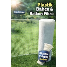 Plastik Siyah Dekoratif Bahçe Çiti Perde Balkon Filesi 20 Mm Göz Kedi Filesi Kümes Filesi Çiti