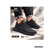 Branca Unisex Kadın Erkek Yarı Ortapedik Günlük Spor Sneaker Yürüyüş Outdoor Ayakkabı Siyah