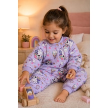 Babyhola 2.5 Tog Yorgan Gerektirmeyen Kalın Elyaf Dolgulu Çocuk Uyku Tulumu Pamuk Astarlı Unisex 6020 Açık Mor