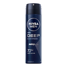 Nıvea Men Erkek Sprey Deodorant Deep Darkwood Aktif Karbon 150 Ml - 6 Adet Tarı