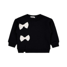Civil Girls Fiyonklu 2-5 Yaş Sweatshirt - Siyah