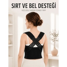 Lb Dik Duruş Korsesi Ayarlanabilir Lastikli Sırt Ve Bel Destekli Postür Korsesi