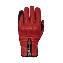 Retro Red Korumalı Motosiklet Deri Eldiveni