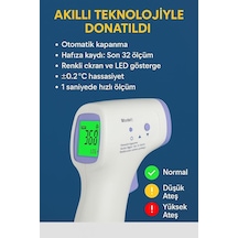 Dijital Temassız Ateş Ölçer Hafızalı Tabanca Model Kızılötesi Termometre, Bebek, Çocuk, Kedi, Köpek, Oda, Yemek Ve Ortam Isısı Ölçer, Pilli Kullanım Piller Kutuya Dahil Değildir