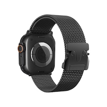 Newface Apple Watch 42mm Milano Metal Kordon - Siyah Açık Mor