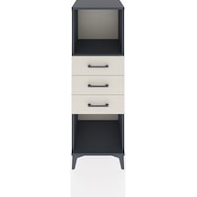 Hyperion Dolap Tek Raflı 3 Çekmeceli 44x44x134 Antrasit-aytaşı Antrasit