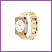 Bezos Watch 42mm Uyumlu Kr413 Fine Steel Kordon - Gold Rengaren