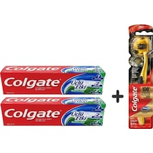 Colgate Üçlü Etki Nane Ferahlığı Diş Macunu 100 ML x 2 + Charcoal Gold Diş Fırçası