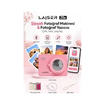 Z5s İnstant Kamera Ve Fotoğraf Yazıcısı - Şipşak Fotoğraf Makinesi - Pink