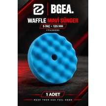 Bgea Waffle Mavi Polisaj Süngeri 5 İnç 125 Mm Cırtlı Pasta Cila Pedi 1 Adet Fpad9095