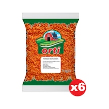 Orti Kırmızı Mercimek 6 x 1 KG