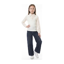Xo Kids Kız Çocuk Fularlı 3lü Alt-üst Takım 6-10 Yaş 25462 Kahverengi