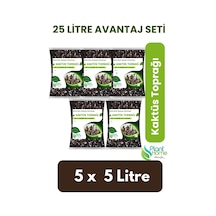 25 Lt Kaktüs Ve Sukulent Toprağı - 5x5 Lt Paket Hızlı Drenaj Hava Alan Karışım Diğer