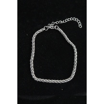 316l Çelik Örgü Model Gümüş Renk Erkek Bileklik Çok Renkli