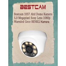 Ahd 3357 Dome Kamera 5 Mp Sony Lensli 1080p Warm Led Gece Renkli