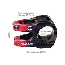 Lunje Alüminyum 31,8mm Mtb Freeride Gidon Boğazı Bisiklet Gidon Boğazı Siyah Kırmızı Çift Renk Boğaz Turuncu