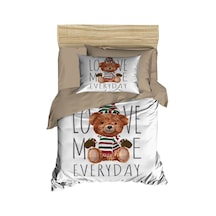 Dijital Baskılı 3d Pamuklu Yenidoğan Bebek Nevresim Takımı Love Me Everyday