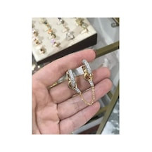 Tasarım Zincir Model Küpe Çok Renkli