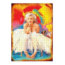 Tablomega Ahşap Mdf Puzzle Yapboz Eski Poster Renkli Marilyn Monroe