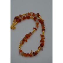 Stoneage Yemen Akiği Doğaltaşli  Kolye Bronz