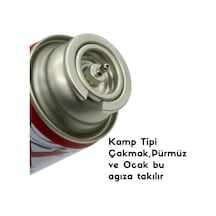 3'lu Kamp Gazı Kartuşu 227 Gr Portatif Ocak Ve Pürmüz Yedeği Bütan Propan Karışımlı Kamp Ocağı Tüpü Turuncu Turuncu