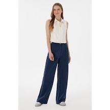 U.S. Polo Assn. Kadın Lacivert Modal Karışımlı Loose Fit Örme Pantolon 50300762-VR033