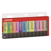 Penmark Fosforlu Kalem 12 Li Karışık Renk 6 Pastel + 6 Neon Renk Çok Renkli