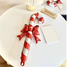 Kurdeleli Baston Şeker Folyo Balon 57x29,5 Cm