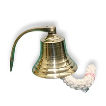 Authentic Parlak Gerçek Pirinç Denizci Duvar Çanı 10cm