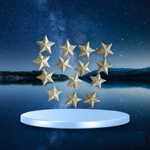 Vıp 14 Adet Simli Gold Yıldız Süs Gold Yıldız Noel Ağacı Süsleri Yılbaşı Ağacı Süsleri 7 Cm Yıldız