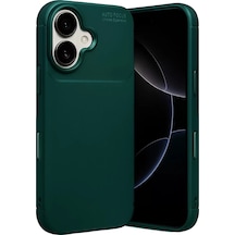 Newface Apple, Uyumlu iPhone 17 Auto Focus Karbon Kapak - Koyu Yeşil