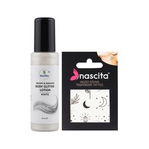 Vücut Losyonu Beyaz Simli 125 Ml & Geçici Dövme Hediyeli