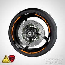 Aprillia Yazılı Turuncu Jant Şeridi Redlinegrafik