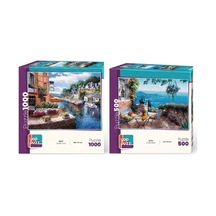 Sessiz Liman Ve Limana Karşı İkili Set - 1000 + 500 Parça İkili Puzzle Seti