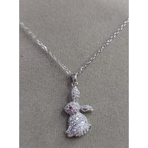 Beren Aksesuar Stainless Steel Tavşan Çelik Kolye Gümüş