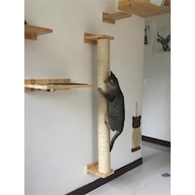 Kedi Tırmalama Direği 100 Cm Tamamen Ahşap