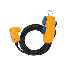 Brennenstuhl 1168720010 Schutzadapterleitung 5 M H07rn-f3g1,5 Fi-fiş Ve Powerblock, Siyah, Mavi, Turuncu 0.1 M