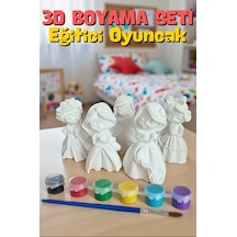 Prensesler 5 Adet Taş Çocuk Boyama Etkinliği