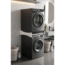 Bezos Çamaşır Makinesi Kurutma Makinesi Ara Bağlantı Tablası Üst Üste Koyma Rafı Standı 60x63,6 Cm Üst Üste Koyma Kiti 263 Beyaz Erdotıca