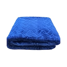 Romans Emboss Tek Kişilik Battaniye Navy Blue Mavi
