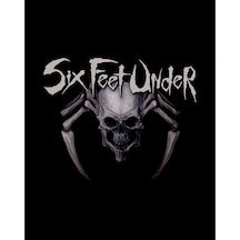 Zepplin Giyim Six Feet Under Skull Spider Büyük Sırt Patch Yama Siyah