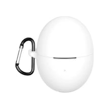 Adige Huawei Buds 6 Uyumlu Kulaklık Kılıfı Silikon Beyaz Beyaz